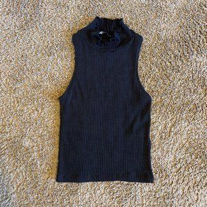 Zara Black Turtle Neck Tang Top
